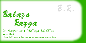 balazs razga business card